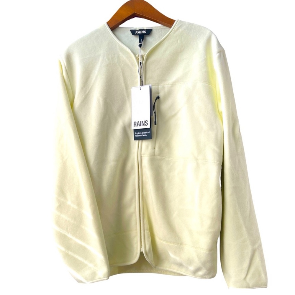 Rains Off-White Zip-Up Jacket